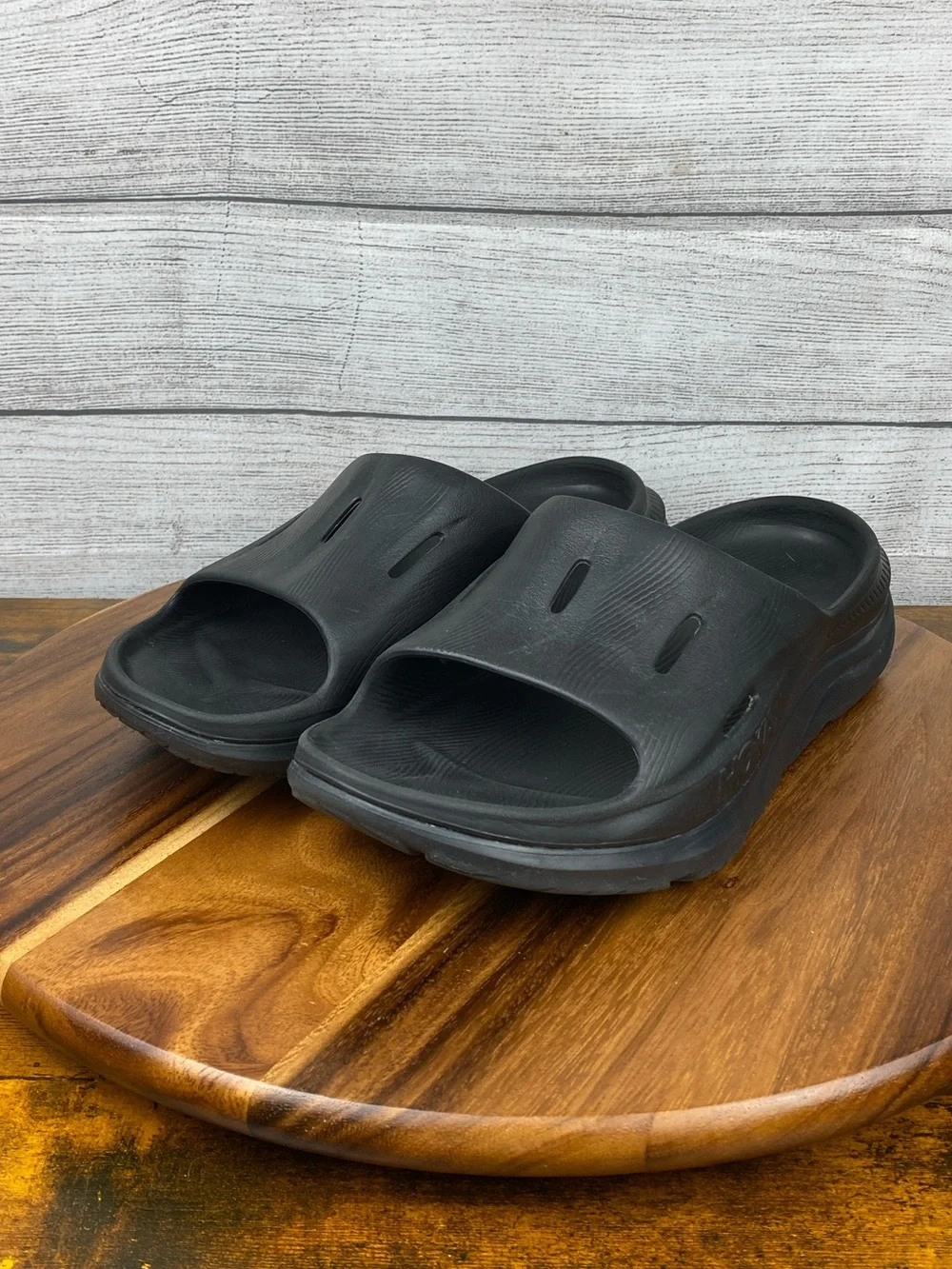 HOKA One One Ora Recovery Slide 3 Black Sandals Men’s Shoe Size 13